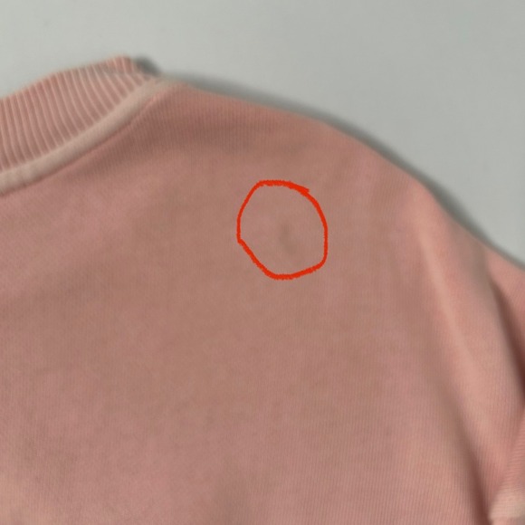 Aerie Cropped Pullover Sweatshirt Women's Pink Crew Neck Ribbed Casual Small - Picture 6 of 8